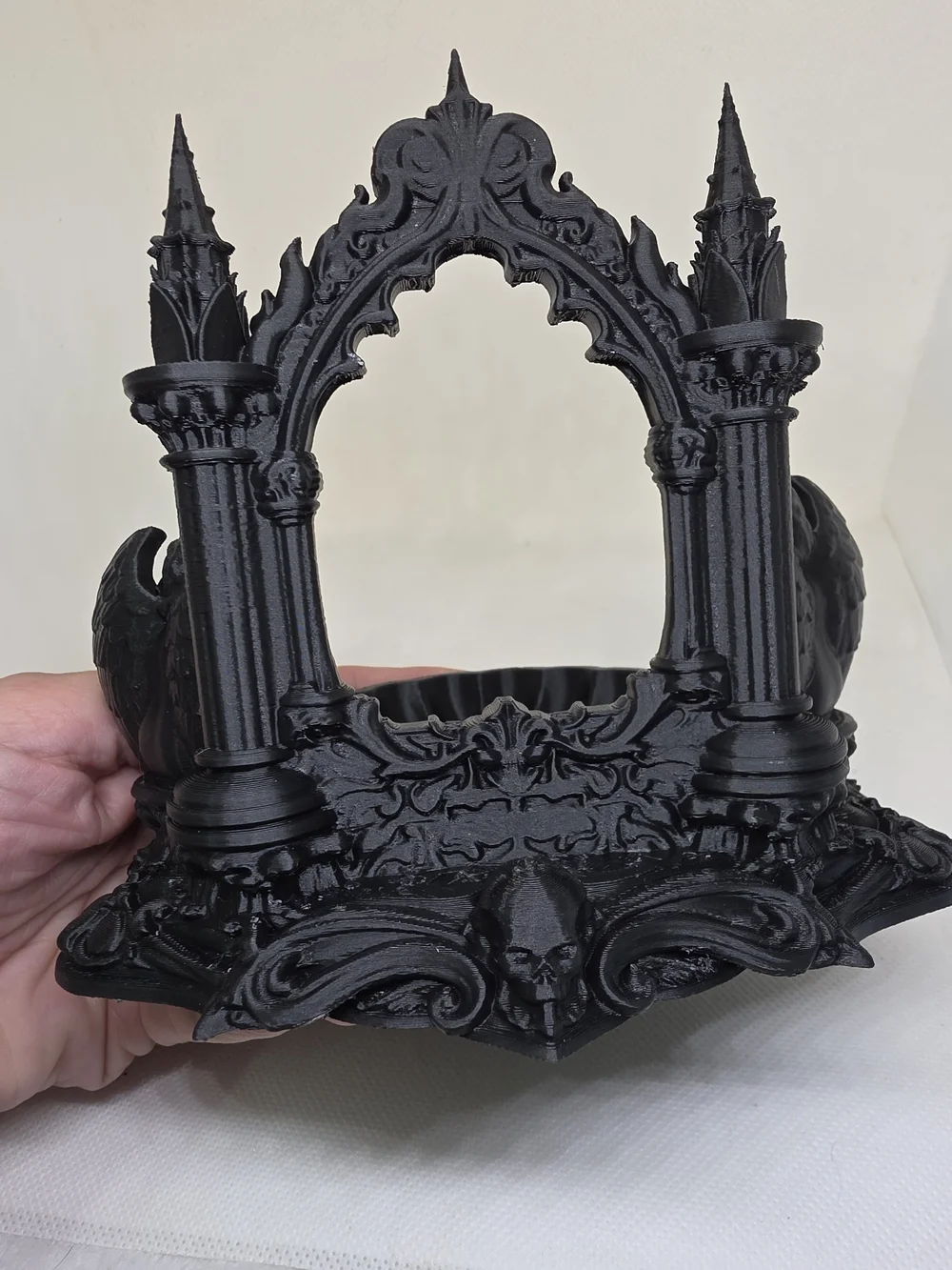Black Gothic Angel Vanity Soap Dish Jewelry Tray